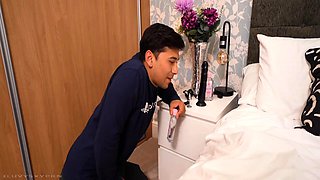 Giant MILF Ava Koxxx Catches Latex-Clad Son Snooping
