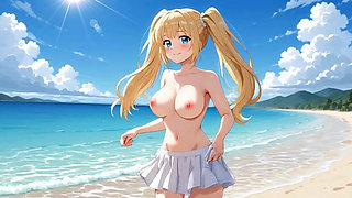 Beach Blonde Blowout: Elsa's Sandy Suck and Fuck Fest