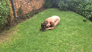 Humiliating Myself by Acting Like a Dog, Doing Tricks as Well as Peeing Like One in the Garden