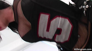 Cock Hungry Slut Elizabeth Lawrence Rides Her Bwc Studs Fat Cock Bals Deep and Takes His Cum All Over Her Sexy Face