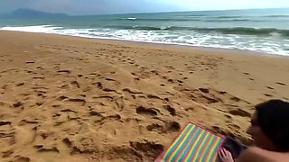 Luna Berg In Secret Moment On The Beach; Stranger Peeks And Gets His Chance