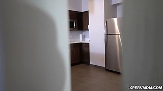 Horny stepmom Crystal Rush badly wants to have her stepsons cock in her pussy but has to satisfy herself by jerking his cock, at least for this time!