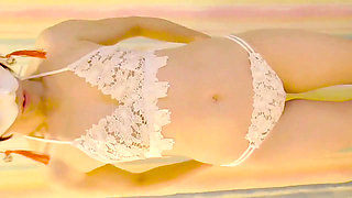 Mayu No59 Swimsuit Fitting, Anal Licking, White-eyed Orgasm, Semen Eating, Nipple Piercing, Squirting, Convulsive Orgasm