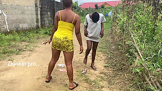 Naughty African Teen Showcasing Their Asses in Broad Daylight
