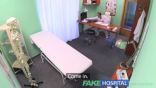 Tattooed brunette gives new doc a cumshot after giving him a sloppy BJ and hardcore fuck