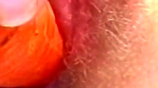 Blonde Babe Stuffs Pussy with Carrot in Wild Outdoor Fun