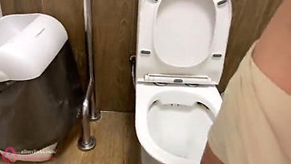 Amelia Queen Pissing in Public Toilets Compilation - Close-Up POV & Golden Shower Fun