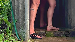 Public Sex with a Pregnant Stranger with Creampie