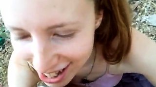 Russian Hooker Yulia Lazareva Sucks and Fucks Outdoors