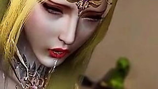 Animated Goddess Flame: 3D Curves Glow - 3D Animation Hentai