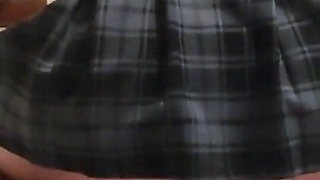 Dildo Fucking in Micro Skirt