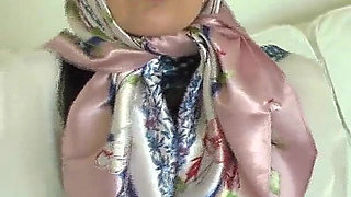 Satin Scarf Lover and Cumming on a Shiny Satin Scarf, Lady Victoria Valente