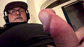 Daddy stroking his penis again