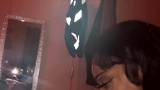 POV THROAT GOAT Girlfriend Deepthroat BBC Before BED SOUL SNATCH Blowjob in Mirror