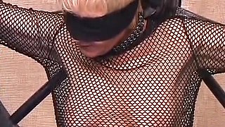 Restrained Blonde German Slut Eats Cum After BDSM Action