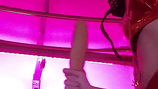 BDSM Mistress Pvc Gold Red Vinyl Toys Dick Fetish Boots Femdom