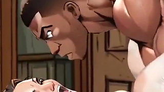 Cuckold Husband Came Home From Work Too Early and Caught His Wife Fucking the Gardener. Anime. Hentai