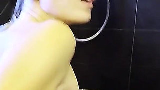 German Slim Step-sister with Big Tits Caught in Shower and Seduce to Fuck