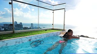 Bubble butt Thai GF first time anal fuck