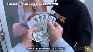 Hunt4k. luxurious blonda doesn’t mind to have sex with benefits in front of her bf