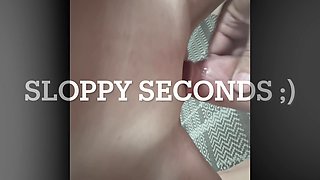 Whore Moan Takes BBC Creampies - After Breeding, Husband Films and Takes Sloppy Seconds