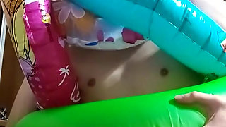 Vertical Vid - Blowing up as Much Inflatable Swimrings as I Can on Stream