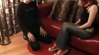 Foot worship slave
