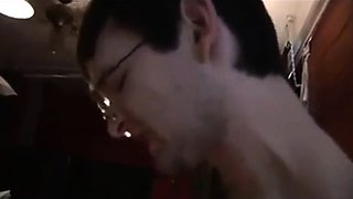 Rough Face Fucking Nerdy Twink and Blond Jock
