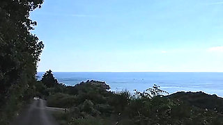 Hardcore Fuck I Almost Fell Over the Cliff - Rough Doggy Style Sex and Intense Blowjob Outdoor in POV