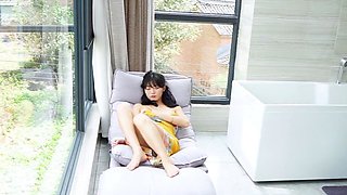 Amateur asian teen licks ass and sucks cock