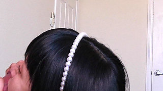 Petie Asian with Big Boobs Bangs Bwc