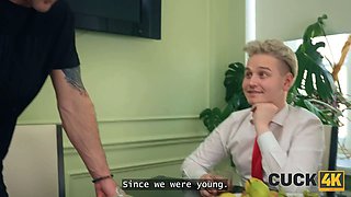 Cuck4k. two cocks 1 throat blowjob: fest went so well!