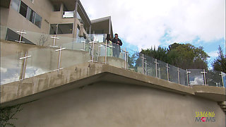 Housewife with big boobs sucks a cock and fucks in the kitchen