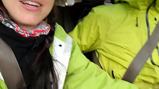 Road Head Creamy Mouthpie Swallow After a Cum Spill