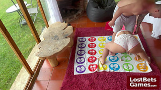 A blowjob surprise for the Strip Twister game winner
