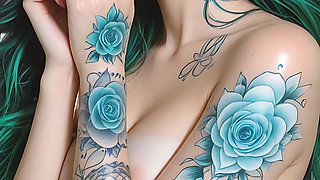 Lustrender: Mixed Heritage Thorn Vine Celestial Tattoo Nude - Ai Video