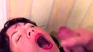 Mature amateur wife homemade blowjob with cumshot