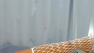 Cute Young Woman in White Lingerie Plays with Her Pussy and Flirts with Her Lovense for the First Time