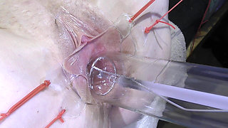 Far Spread Pussy Close up Fucking with Lamp 1000watt