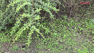 Desi Indian Marathi Kavita Bhabhi ( Vahini ) Fuck Outdoor in Jungle in Doggy Style with Blue Sexy Dress and Dirty Blowjob