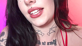 Busty British goth teen dirty talk JOI
