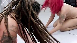 Daisy Ducati Vs Fiesty Feminista Female Wrestling