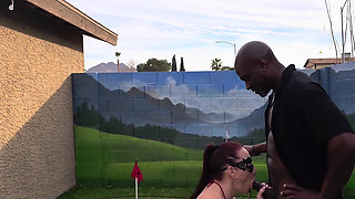 Polyjswitch Hotwife Serves BBC on Her Knees