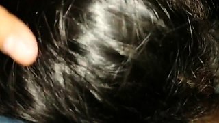 Cute brunette's kinky BDSM blowjob and fisting POV
