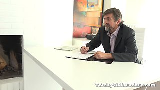 Cunning misa tempts her tricky senior schoolteacher for better grades in university