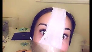 Latina Gagged with Panties and Taped with a Wrap Gag!