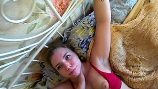 Rough domination over a schoolgirl! Hard Slaps on the face