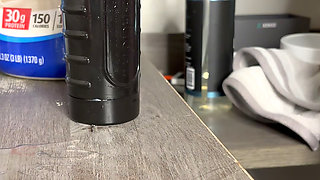 Hung Stud Makes a Protein Shake in His Fleshlight