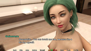 Foursome with both stepsis in hotel room