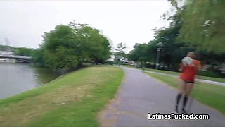 Assy Latina soccer chick pleases dick for money
